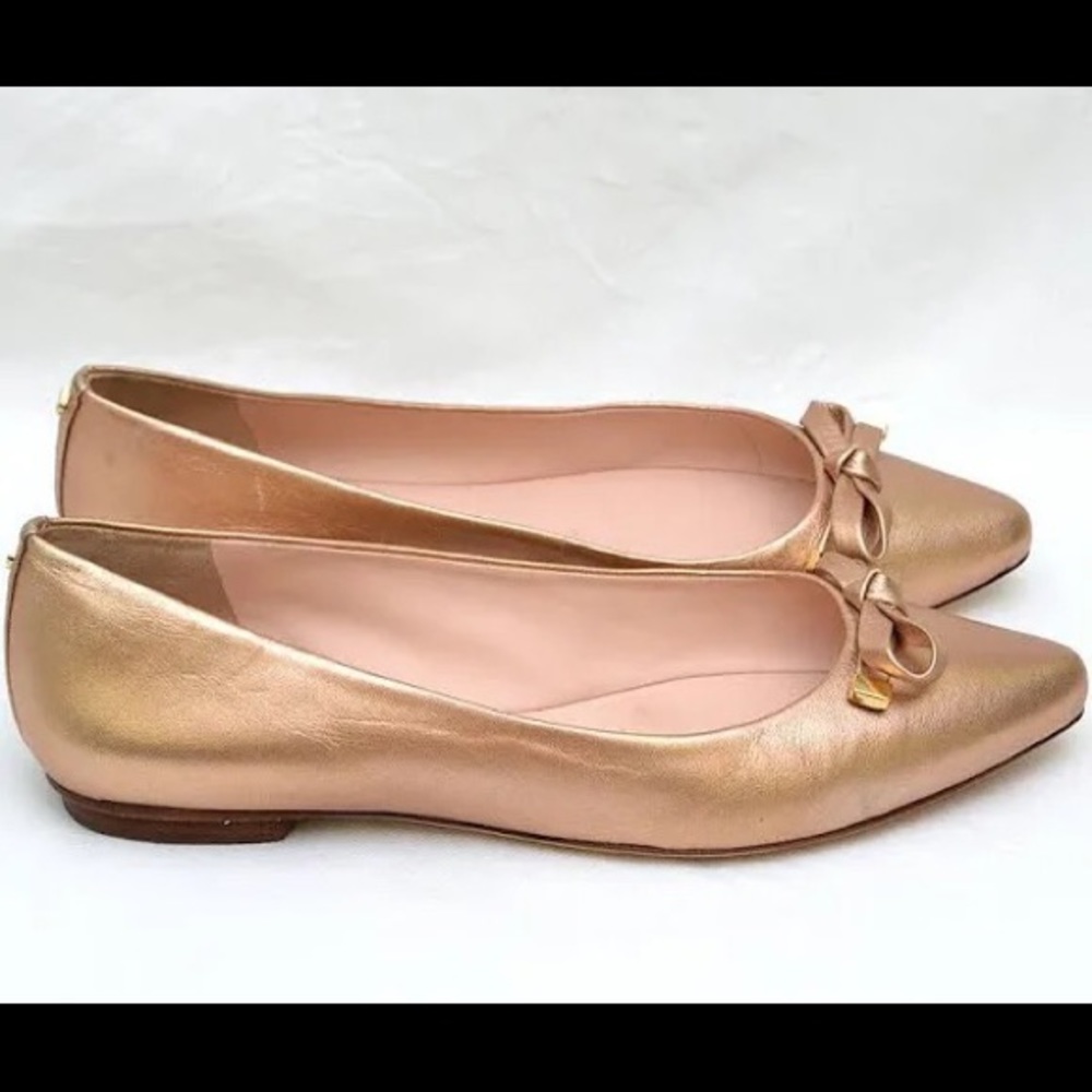 Kate Spade Emma Rose Gold Pointed Toe Flats